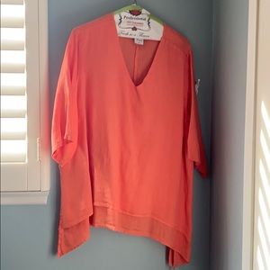 LA FIXSUN Tunic Top Linen Coral XL
